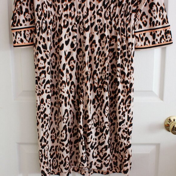 MARC CAIN Animal Print Dress In Beige Knee-Length Stretch - Picture 12 of 14